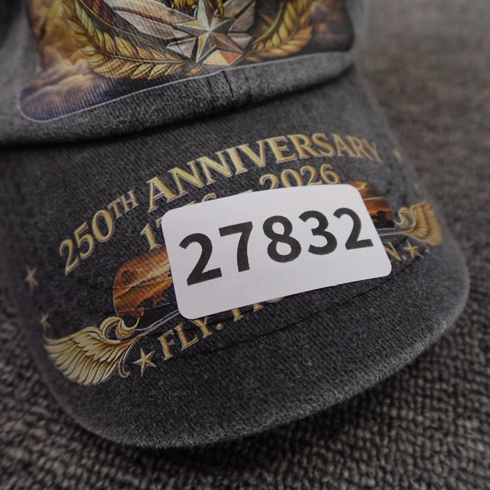 U.S. Air Force Hat Cap Strap Back Mens One Size Gray Baseball 250th Anniversary